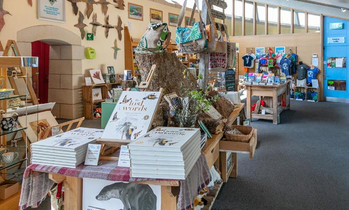 Showcasing products for sale at Oriel y Parc shop